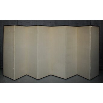 中浜松香 蘆に雁 銀屏風 水墨 八曲一双　Z806 