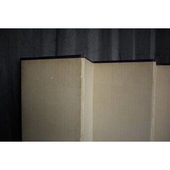 中浜松香 蘆に雁 銀屏風 水墨 八曲一双　Z806 