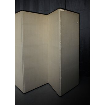 中浜松香 蘆に雁 銀屏風 水墨 八曲一双　Z806 