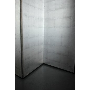 中浜松香 蘆に雁 銀屏風 水墨 八曲一双　Z806 