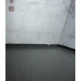 中浜松香 蘆に雁 銀屏風 水墨 八曲一双　Z806 