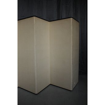 中浜松香 蘆に雁 銀屏風 水墨 八曲一双　Z806 