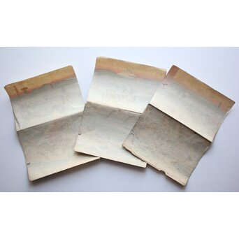 歌川広重 浮世絵木版画 東海道川尽 大井川の図　Z808 