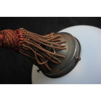 腐食菊型装飾 オパールセントガラス オーバル型照明　A548 