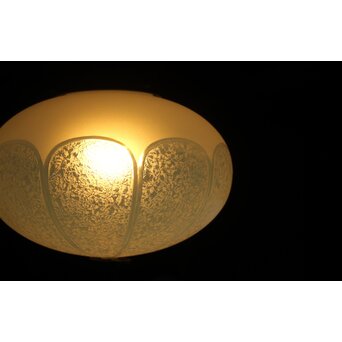 腐食菊型装飾 オパールセントガラス オーバル型照明　A548 