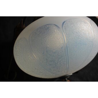 腐食菊型装飾 オパールセントガラス オーバル型照明　A548 