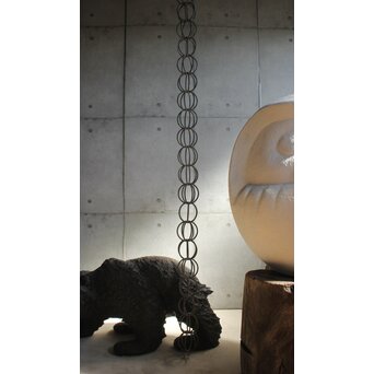 銅製 巨大雨樋鎖 3重波紋 3M　M483