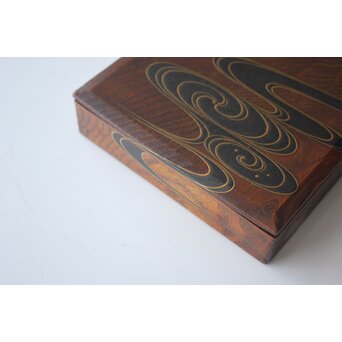 柴田是真孫弟子 高井泰令 蒔絵硯箱　Q402 