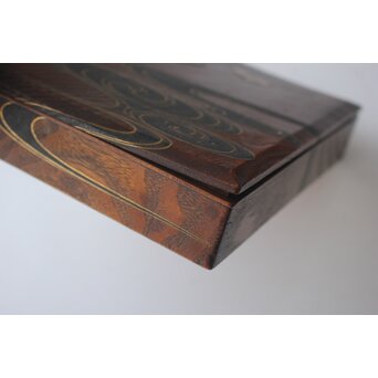 柴田是真孫弟子 高井泰令 蒔絵硯箱　Q402 