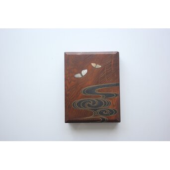 柴田是真孫弟子 高井泰令 蒔絵硯箱　Q402