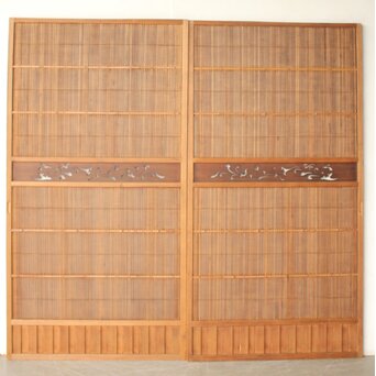 簾戸風格子戸 2枚1組　L1204