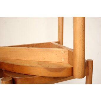 秋田木工 三角 スタッキングスツール 4脚1組　X633 