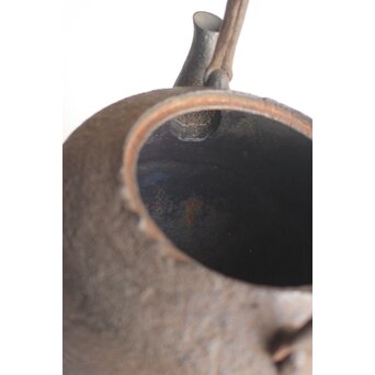 南部 盛岡 小泉仁左衛門 造 鉄瓶 共箱 / 仁左エ門釜 釜師　M484 