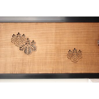 長尺 黒枠桐模様欄間　R0543 