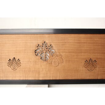 長尺 黒枠桐模様欄間　R0543 