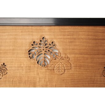 長尺 黒枠桐模様欄間　R0543 