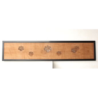 長尺 黒枠桐模様欄間　R0543