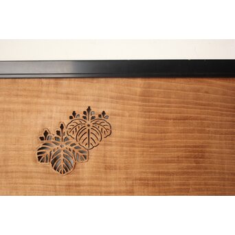 長尺 黒枠桐模様欄間　R0543 