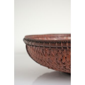 田中篁斎 条紋花籠　U405 