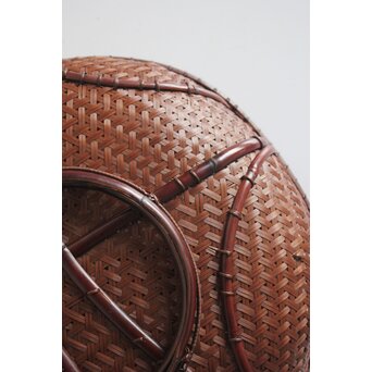 田中篁斎 条紋花籠　U405 