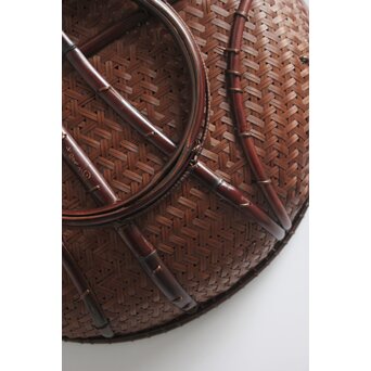 田中篁斎 条紋花籠　U405 