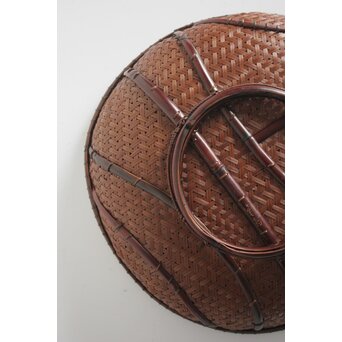 田中篁斎 条紋花籠　U405 