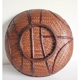 田中篁斎 条紋花籠　U405 