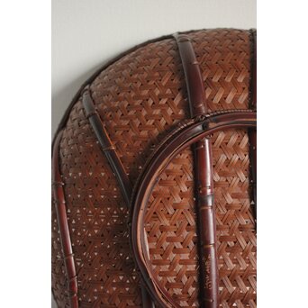 田中篁斎 条紋花籠　U405 