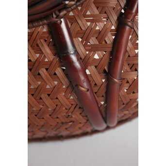 田中篁斎 条紋花籠　U405 