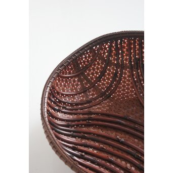 田中篁斎 条紋花籠　U405 