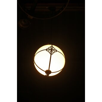 銅巻菊菱球体照明/電笠　A550 