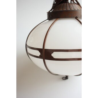 宣徳色 木爪紋 オーバル型電笠/照明　A555 