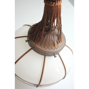 宣徳色 木爪紋 オーバル型電笠/照明　A555 