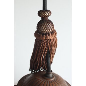 宣徳色 木爪紋 オーバル型電笠/照明　A555 