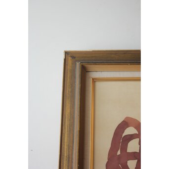 山口長男 作品 水彩 額装　Z811 