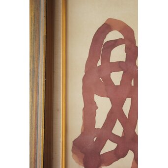 山口長男 作品 水彩 額装　Z811 