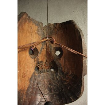 室町時代か べし見 能面 能楽 台座付　X636 