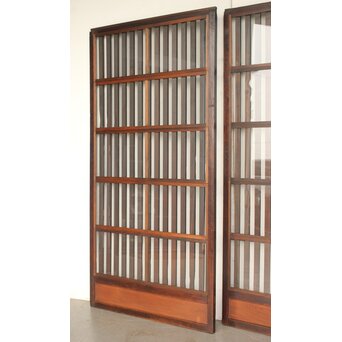 ガラス入 太格子戸 3枚1組　L1205 