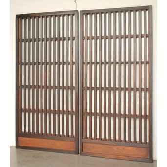 ガラス入 太格子戸 3枚1組　L1205 AB　表