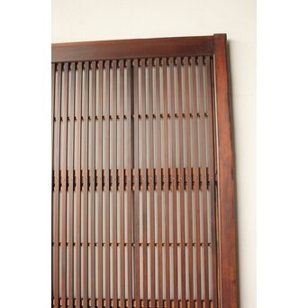 障子枠付 クリアガラス格子戸 2枚1組　L1208 