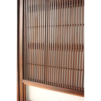 障子枠付 クリアガラス格子戸 2枚1組　L1208 