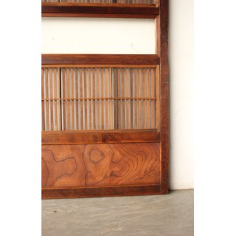 障子枠付 クリアガラス格子戸 2枚1組　L1208 