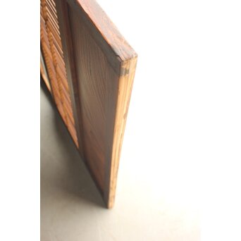 障子枠付 クリアガラス格子戸 2枚1組　L1208 