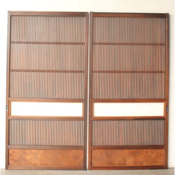 クリアガラス格子戸 2枚1組　L1209