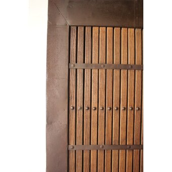 栗と鉄の格子蔵戸　W0239 