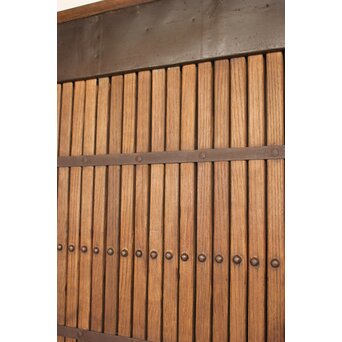 栗と鉄の格子蔵戸　W0239 