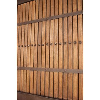 栗と鉄の格子蔵戸　W0239 