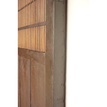 栗と鉄の格子蔵戸　W0239 