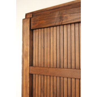 栗と鉄の格子蔵戸　W0239 