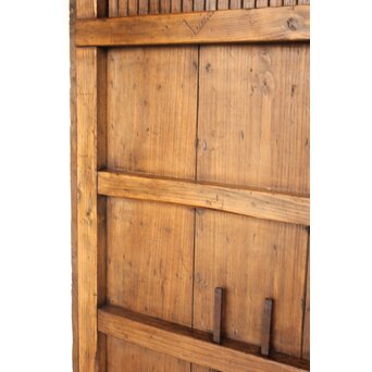 栗と鉄の格子蔵戸　W0239 